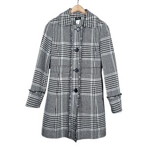 J. Crew Black and White Plaid Coat